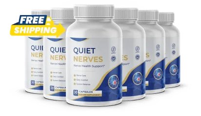 Quiet Nerves 6 bottle package of nerve health support capsules